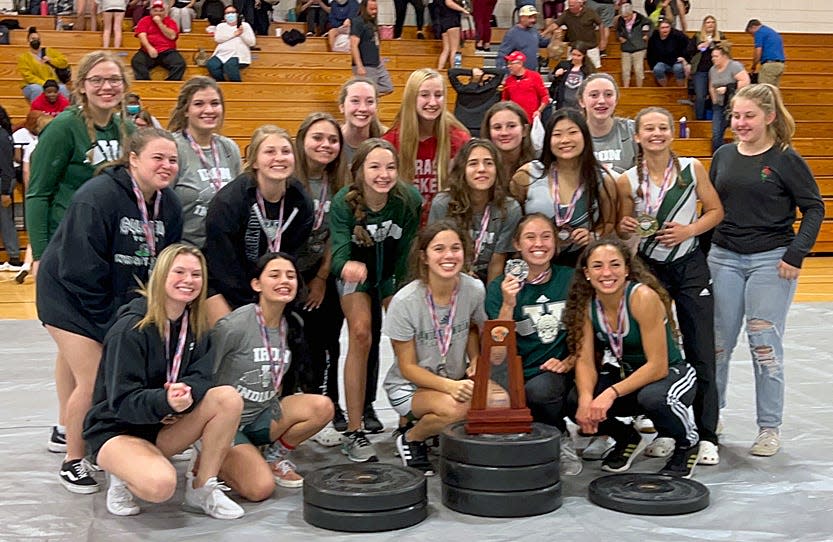 The Venice High girls weightlifting team won the Class 3A-District 12 meet Thursday at Venice High.