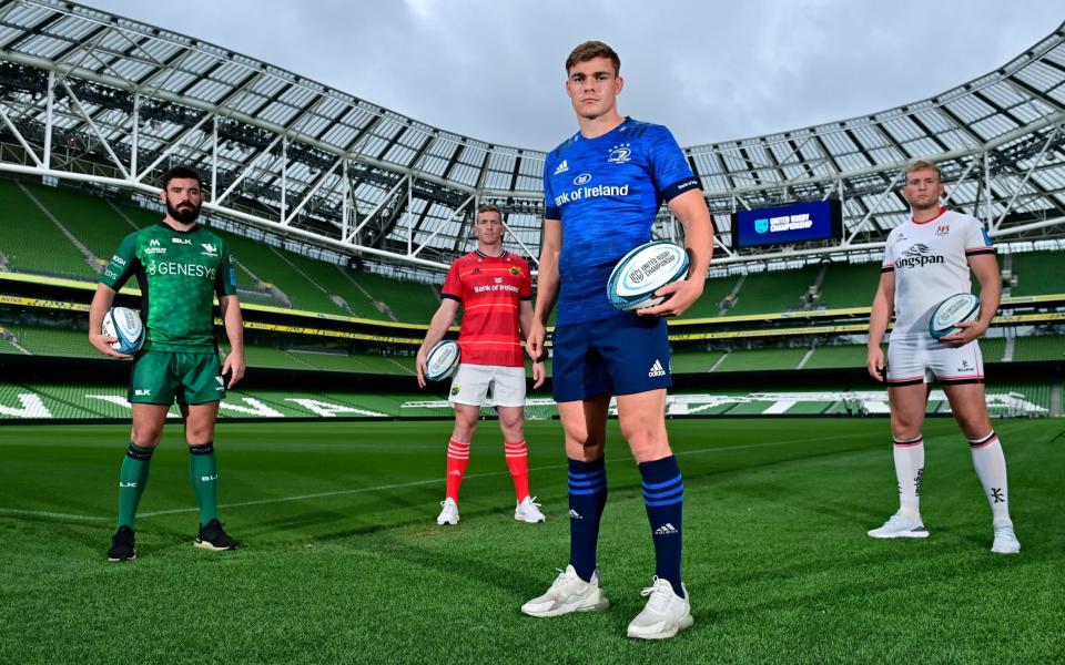 Paul Boyle of Connacht, Chris Farrell of Munster, Garry Ringrose of Leinster and Kieran Treadwell of Ulster - Sportsfile 