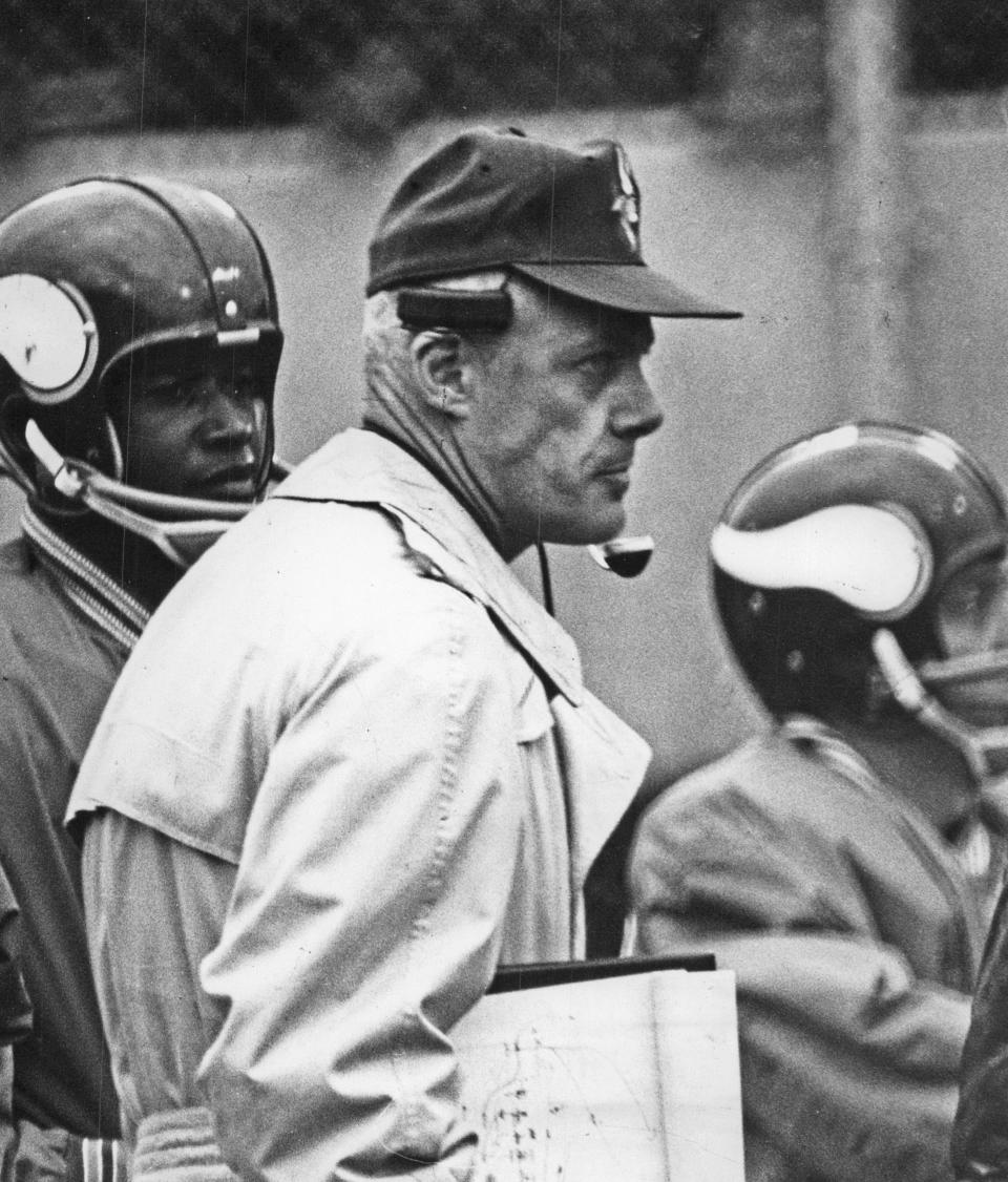 Bud Grant was a standout in football and basketball at Superior Central High  School but says he played more Legion and town baseball than anything else.