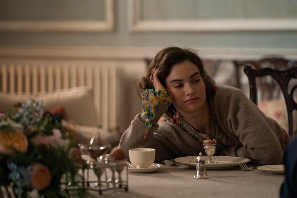 Lily James plays Linda RadlettTheodora Films Limited & Moonage Pictures Limited/Robert Viglasky