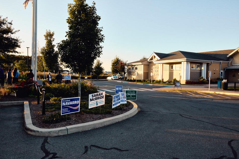 Campaign signs (Jana Williams for NBC News)