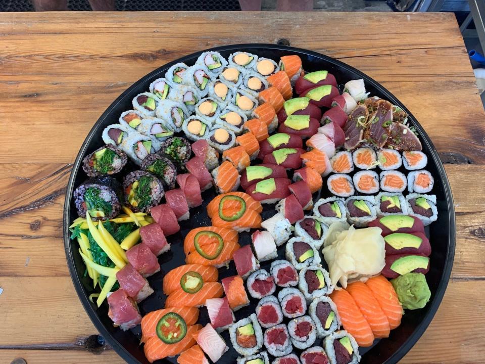 A sushi platter at Local 130 Seafood in Asbury Park.