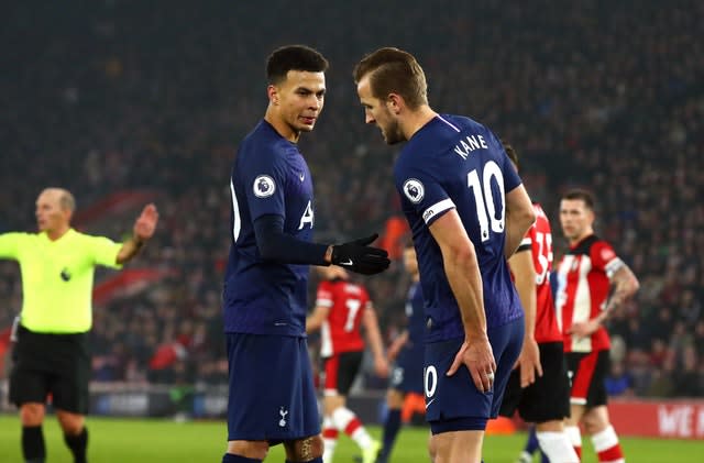 Kane injured his hamstring at Southampton on New Year's Day