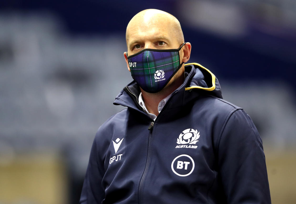 Scotland head coach Gregor Townsend said his team followed social distancing protocols in their post=match celebrations (Jane Barlow/PA)