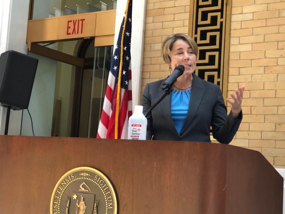 Gov. Maura Healey spoke during the Massachusetts Black & Latino Legislative Caucus' 2023 Black Excellence Award ceremony. The event, ,called "Black Excellence On The Hill," was held Friday, April 14 at the Great Hall of the Massachusetts State House.