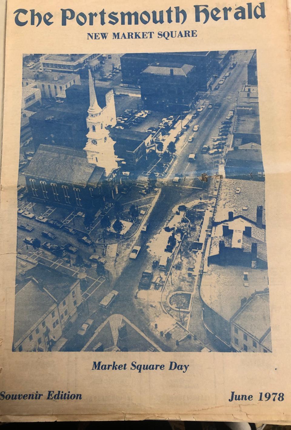 The Portsmouth Herald featured an aerial photo on the cover of its souvenir edition for the premier of Market Square Day on June 10, 1978.