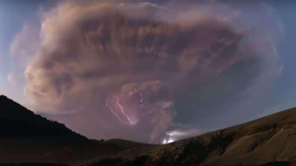 One eruption is equal to one Hiroshima-sized nuclear bomb every ten seconds. Photo: BBC