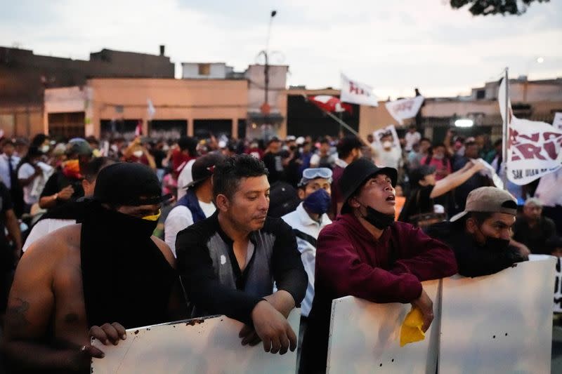 Protest demanding dissolution of Congress and to hold democratic elections in Lima