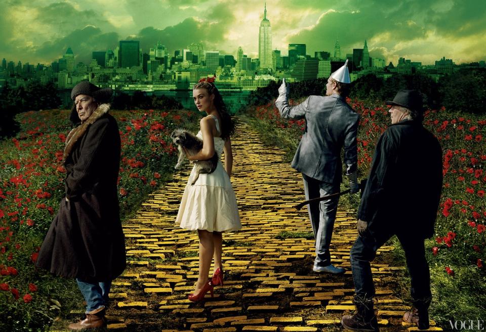 <em>“The Wizard of Oz,”</em> starring Keira Knightley with artists Jasper Johns, John Currin, and Brice Maden