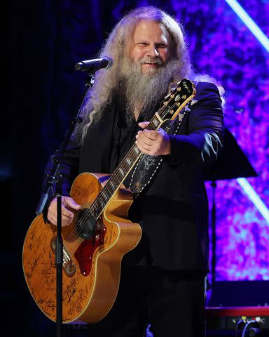 <p>Terry Wyatt/Getty</p> Jamey Johnson performs onstage at the Class of 2023 Medallion Ceremony at Country Music Hall of Fame and Museum on Oct. 22, 2023 in Nashville