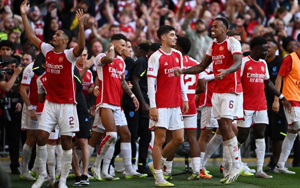 Arsenal beat Manchester City in penalty shoot-out to win Community Shield – latest reaction