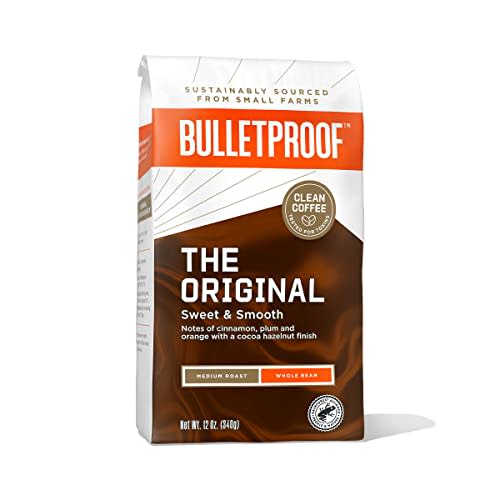 The Original Whole Bean Coffee, Medium Roast, 12 Oz, Bulletproof Keto Friendly 100% Arabica Coffee, Certified Clean Coffee, Rainforest Alliance, Sourced from Guatemala, Colombia & El Salvador