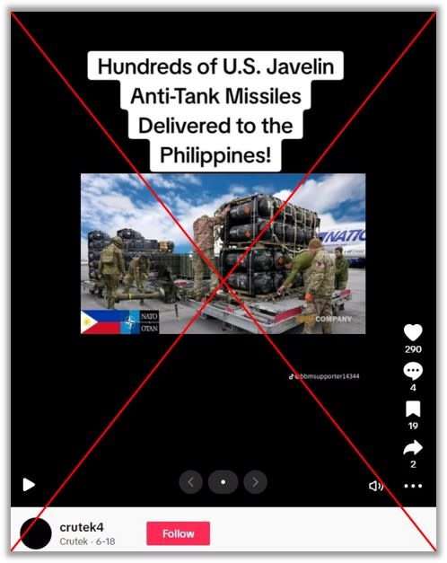 <span>A screenshot of the false TikTok post, taken July 3, 2024</span>