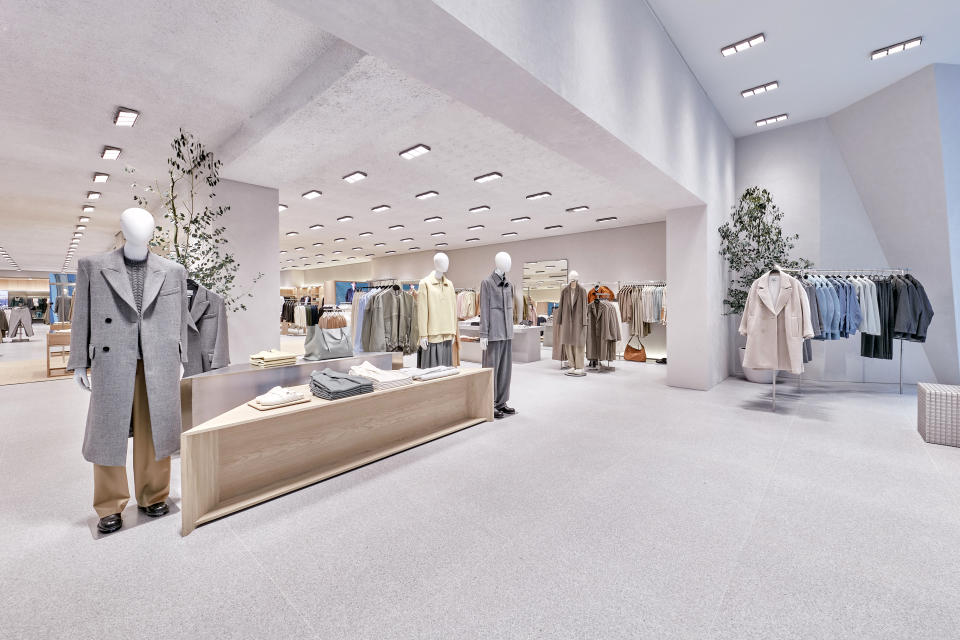 The men’s area on the ground floor of the new Zara at Battersea Power Station in London.