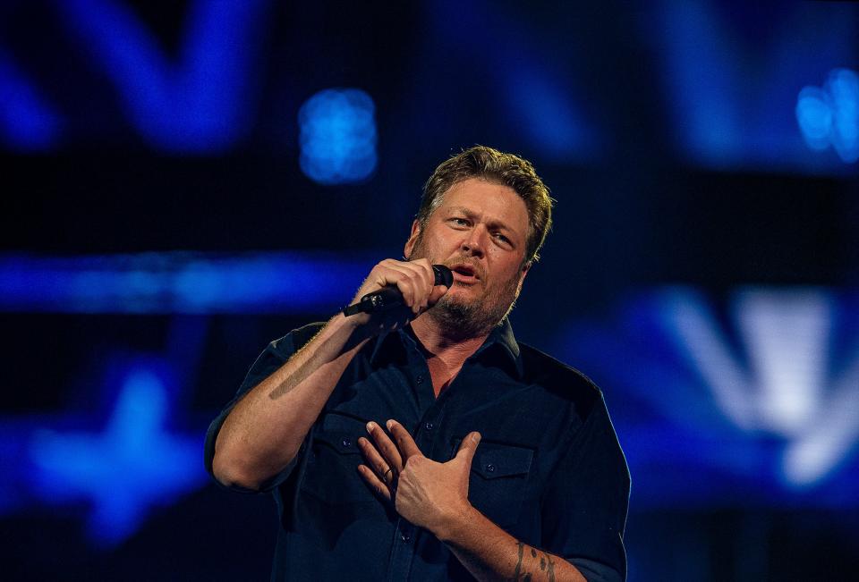 Blake Shelton entertained the crowd at the KFC Yum Center Thursday night in Louisville, Ky. Mar. 9, 2023