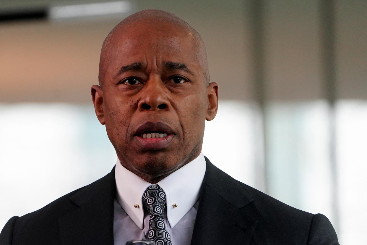 Mayor Eric Adams, a former New York police officer, said he was 'not pleased' with what he saw on the video. (Reuters)