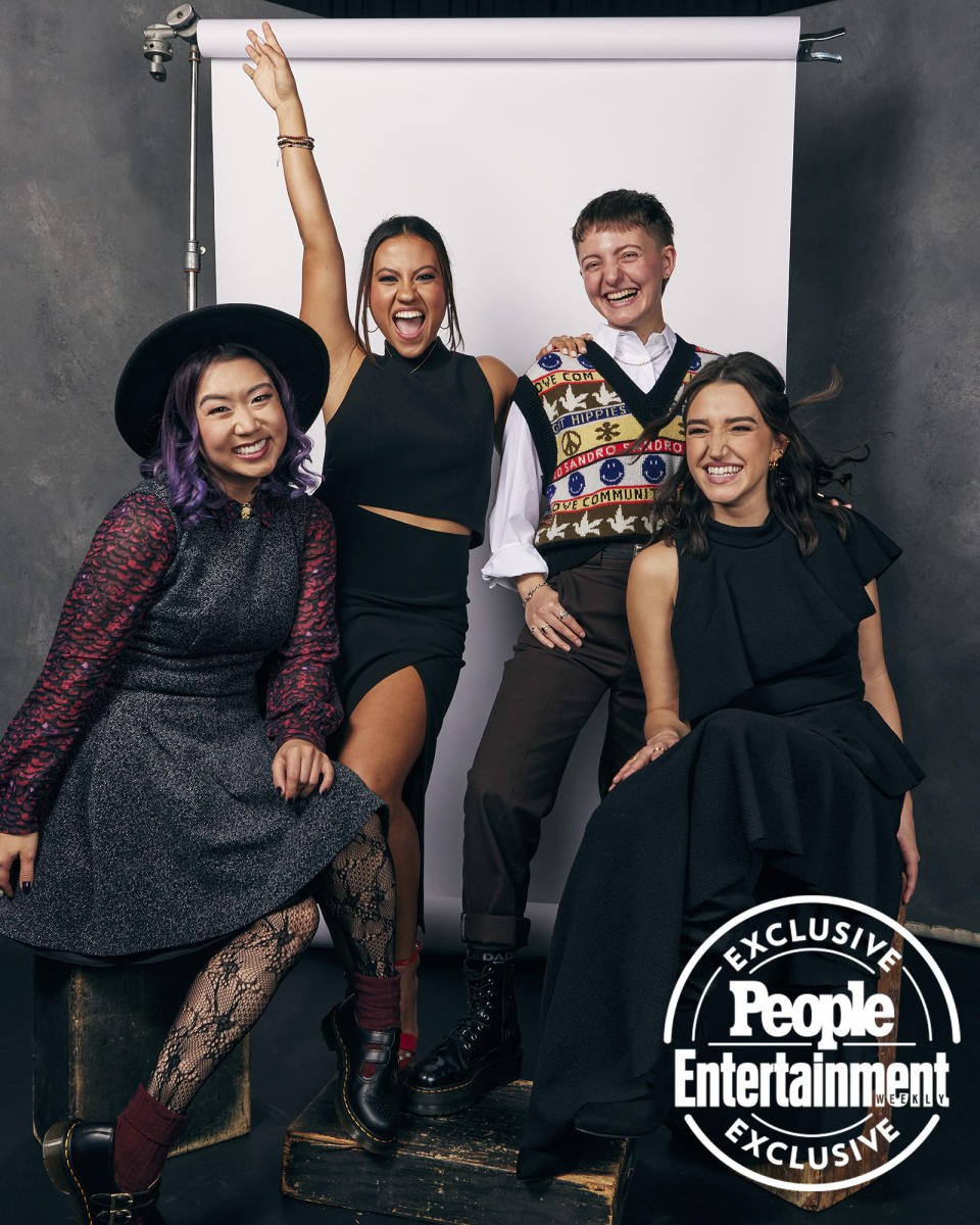 Tricia Fukuhara, Cheyenne Isabel Wells, Ari Notartomaso, and Marisa Davila (<em>Grease: Rise of the Pink Ladies</em>)