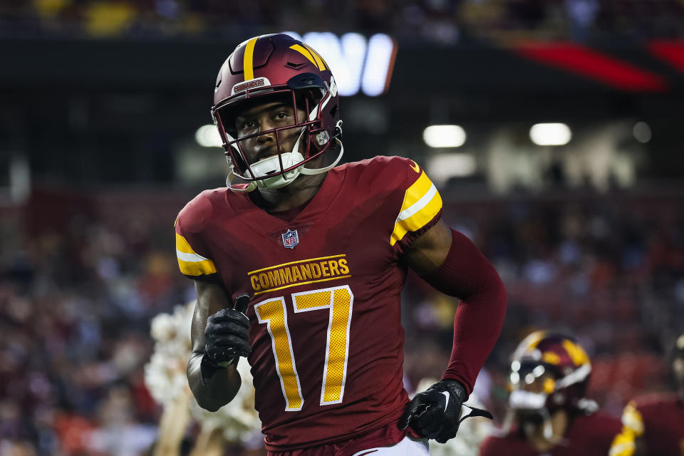 Terry McLaurin #17 of the Washington Commanders. (Photo by Scott Taetsch/Getty Images)