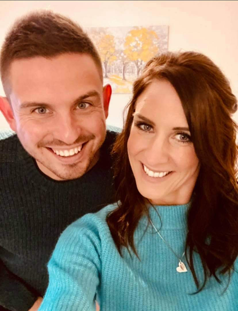 Faye Orton (right) and husband Ben experienced a 'silent' miscarriage after a successful round of IVF. (Supplied)
