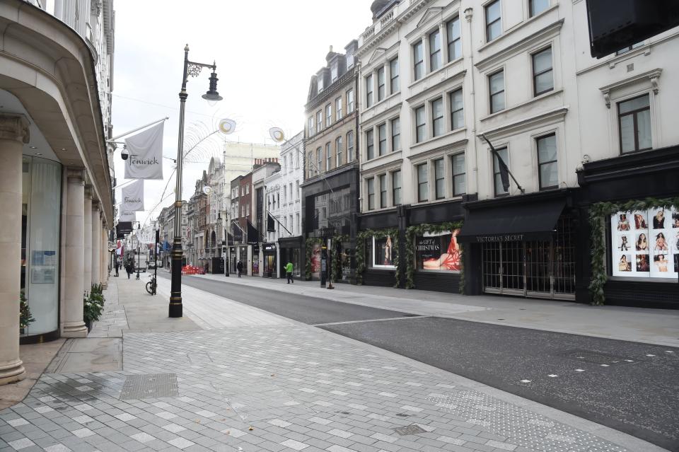 <p>The normally packed streets around Oxford Circus have laid almost empty as lockdown hits bricks and mortar retail</p>Jeremy Selwyn