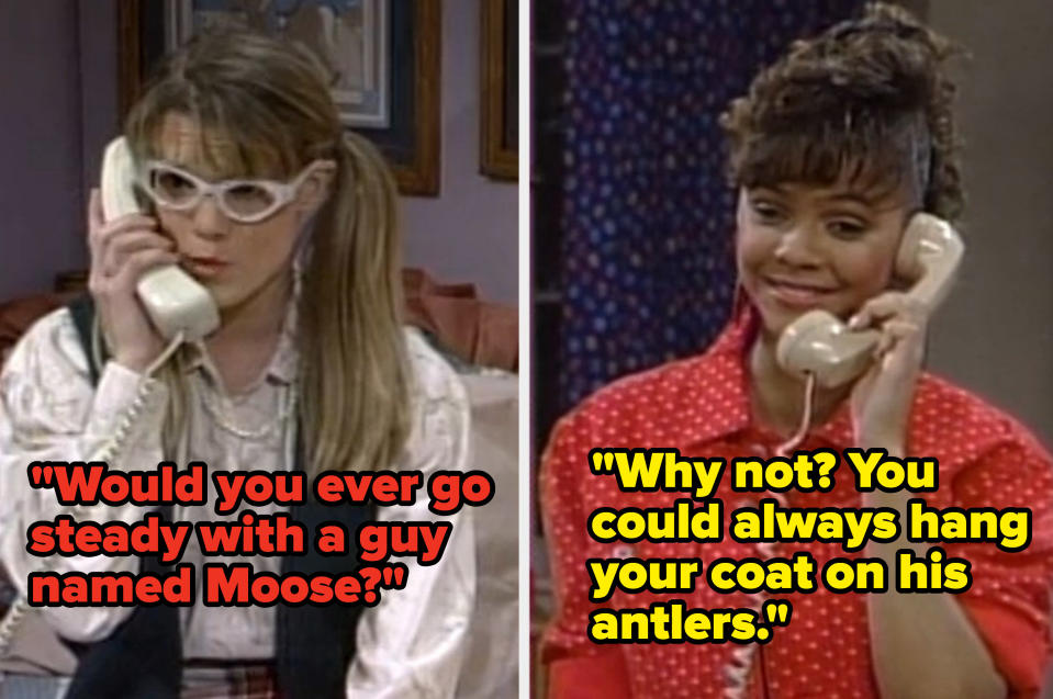 Lisa offers words of wisdom to a classmate who's thinking of dating someone named Moose for a teen advice hotline