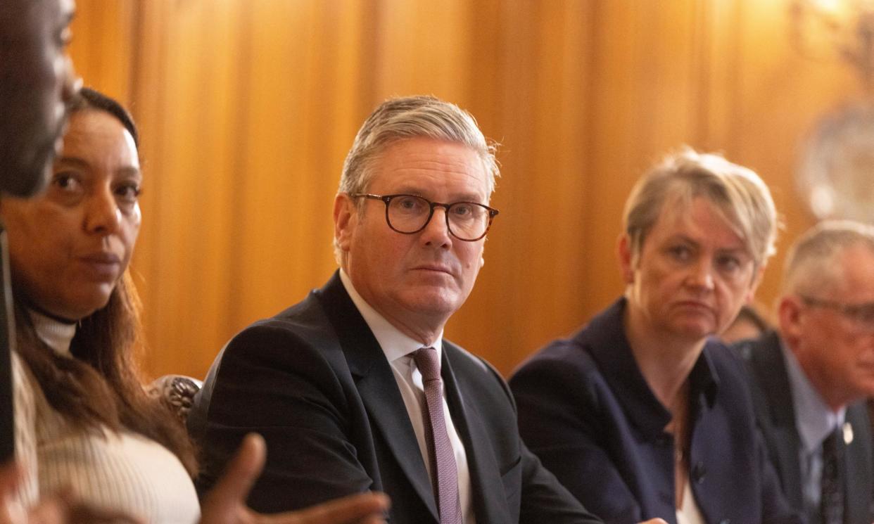 <span>Keir Starmer at a knife crime summit in Downing Street on Monday, the day before his speech to the TUC’s annual congress in Brighton.</span><span>Photograph: Ian Vogler/Reuters</span>