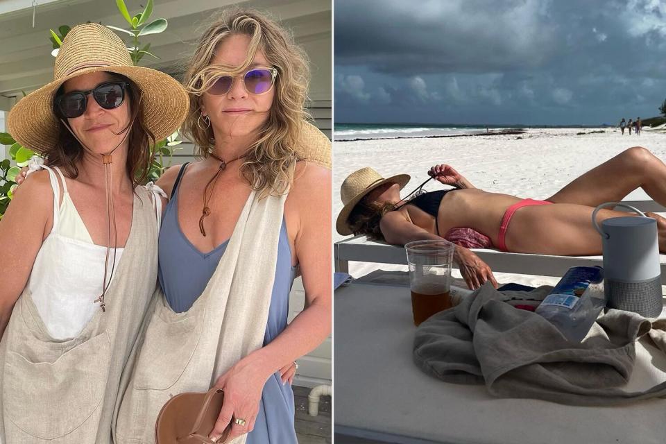 Jennifer Aniston Shows Off Her Natural Beach Curls and Bikini Style in Vacation Snaps: 'Take Us Back'