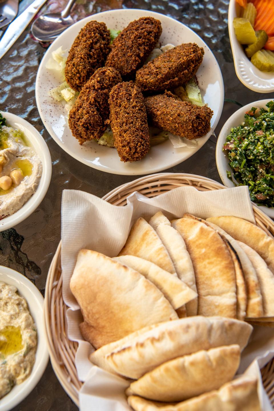 A sampling of food at Abu Rass.