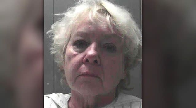 Sandra Bowers Adams has been charged with murder after her 20-month-old grandson was mauled to death by two pitbulls at her home. Picture: Hartwell Police