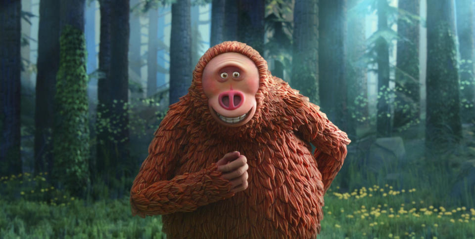 This image released by Annapurna Pictures shows Mr. Link, voiced by Zach Galifianakis, in a scene from "Missing Link." On Monday, Jan. 13, the film was nominated for an Oscar for best animated feature film. (Annapurna Pictures via AP)