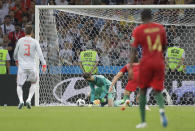 <p>Howler: David De Gea is one of the world’s best goalkeepers, but he made a schoolboy error to allow Cristiano Ronaldo score with a long-range effort as Portugal once again took the lead. </p>