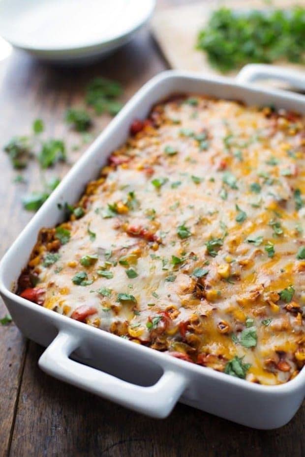 <p><a href="https://pinchofyum.com/Healthy-Mexican-Casserole-Roasted-Corn-Peppers" rel="nofollow noopener" target="_blank" data-ylk="slk:Pinch of Yum;elm:context_link;itc:0;sec:content-canvas" class="link ">Pinch of Yum</a></p>