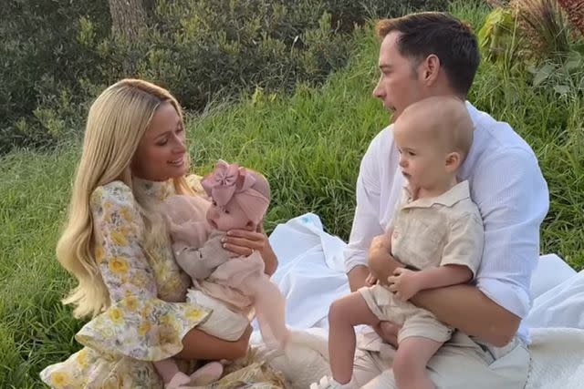 <p>paris hilton/Instagram</p> Paris Hilton shares shot of the whole family together on Instagram.