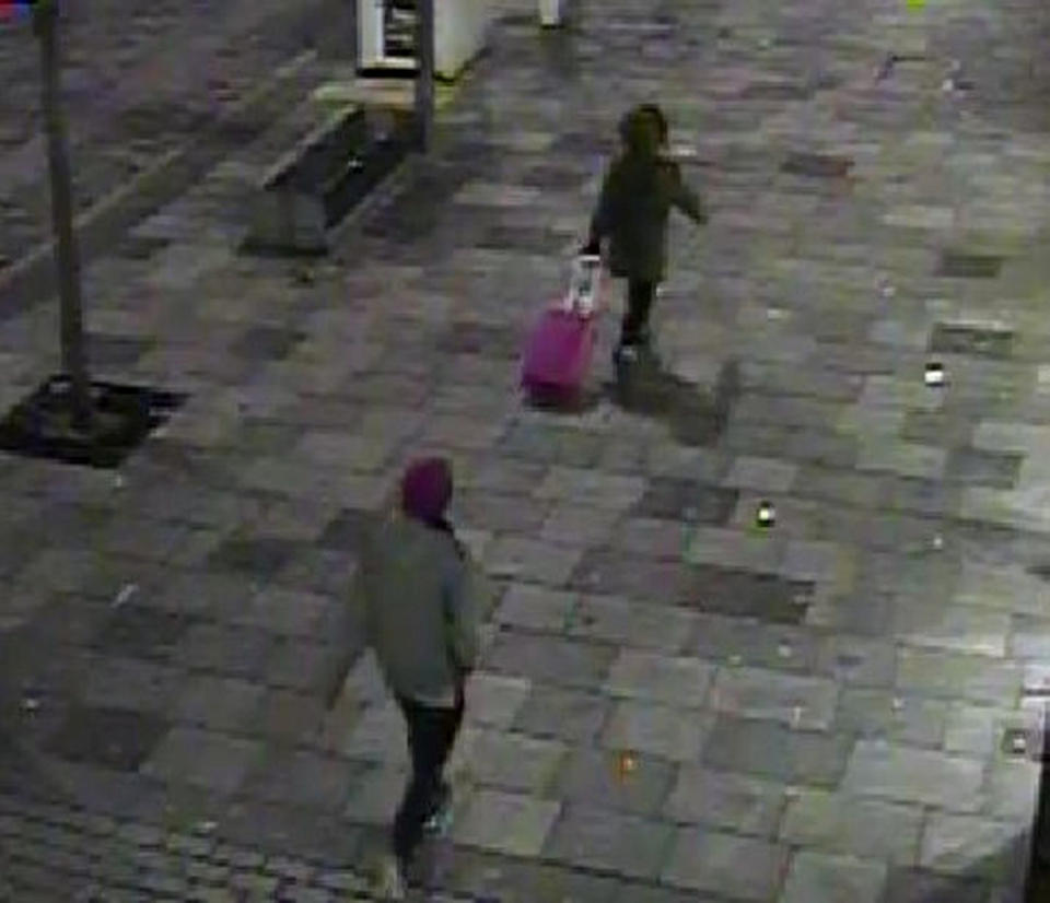 CCTV captures Peter Hills following his teenage victim through Plymouth before attacking her (SWNS)