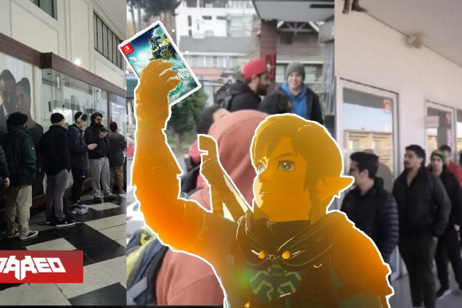 Jugadores de todo Chile han hecho largas filas en las tiendas para comprar Zelda: Tears of the Kingdom