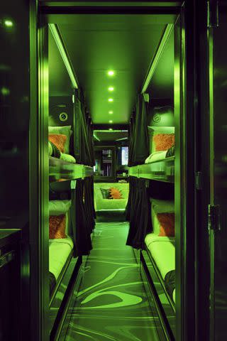 <p>Kelsey McClellan</p> Inside Feid's tour bus