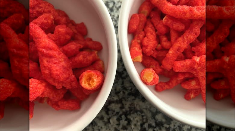 Cross-section of Mexican and American Cheetos
