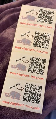 Elephant Trax labels that, paired with the app they connect to, serve as a handy reminder of the contents of each of your boxes!