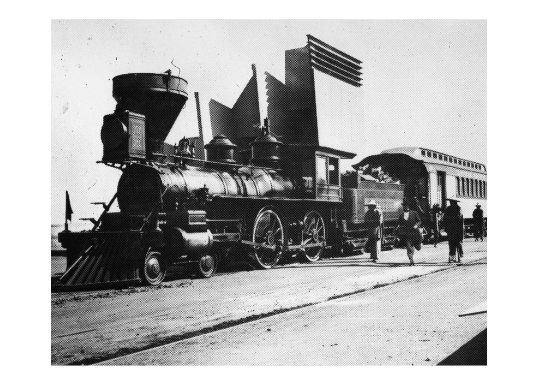 A Central Pacific Railroad train. (Photo: Utah State Historical Society via the Mountain West Digital Library)