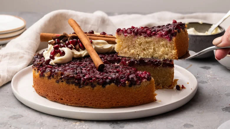 Autumn-Spiced Pomegranate Cake