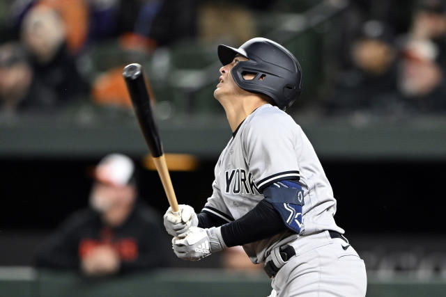 Anthony Volpe of the New York Yankees slides safely into second