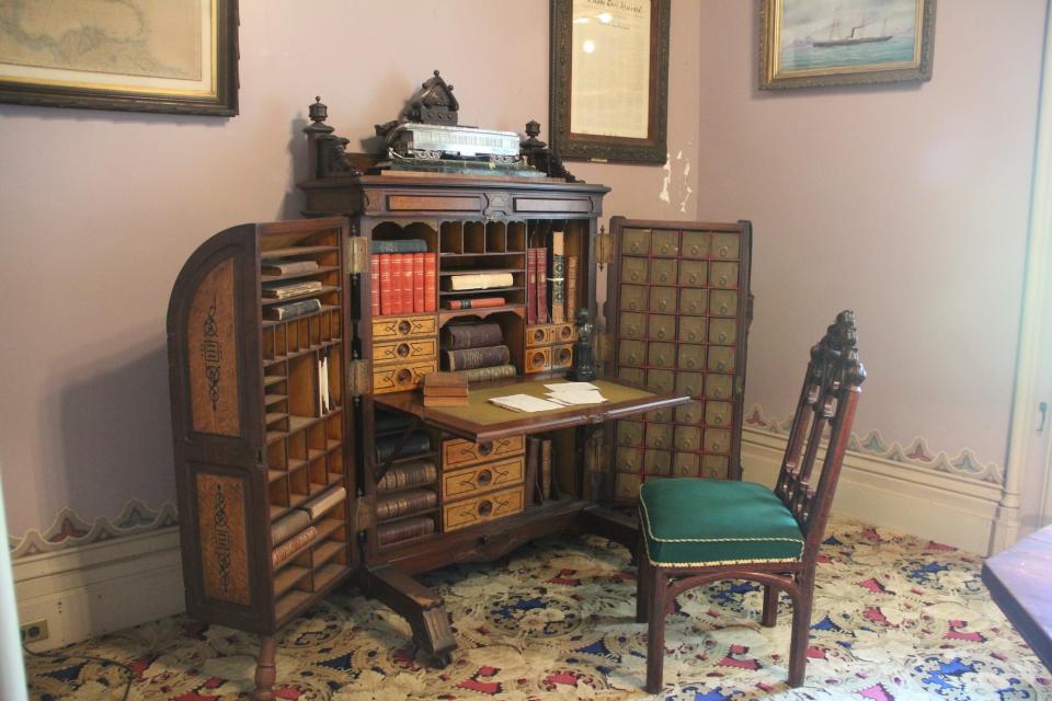 Jay Gould's desk at Lyndhurst Mansion.