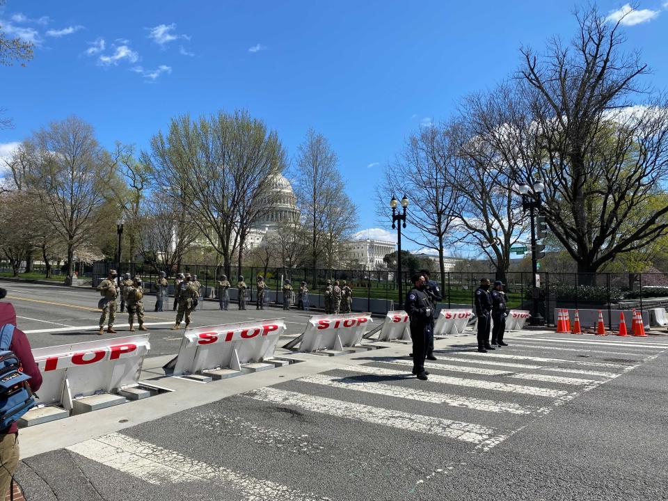 National Guard troops near the Capitol