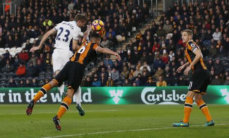 Football Soccer Britain - Hull City v West Bromwich Albion - Premier League - The Kingston Communications Stadium - 26/11/16 West Bromwich Albion's Gareth McAuley scores their first goal Action Images via Reuters / Craig Brough Livepic