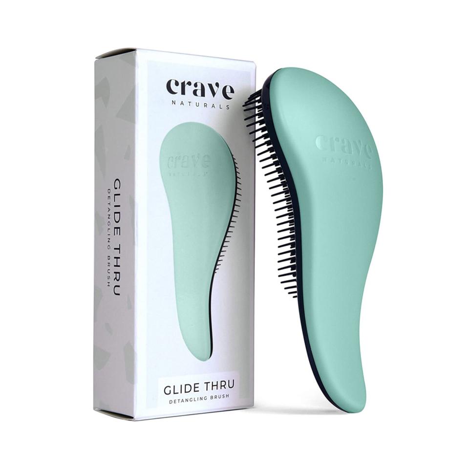 Crave Naturals Glide Thru Detangling Hair Brush for Adults & Kids Hair