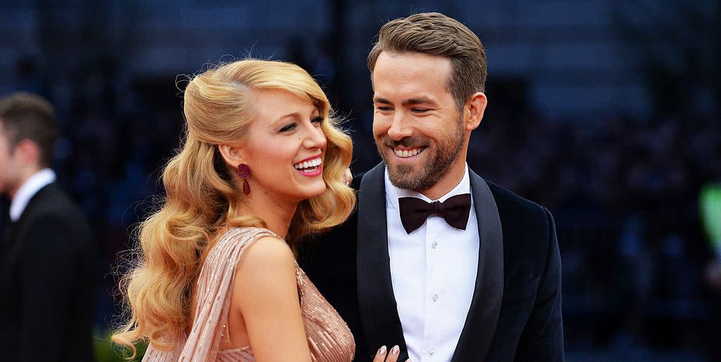 new york, ny may 05 actors blake lively l and ryan reynolds attend the charles james beyond fashion costume institute gala at the metropolitan museum of art on may 5, 2014 in new york city photo by mike coppolagetty images