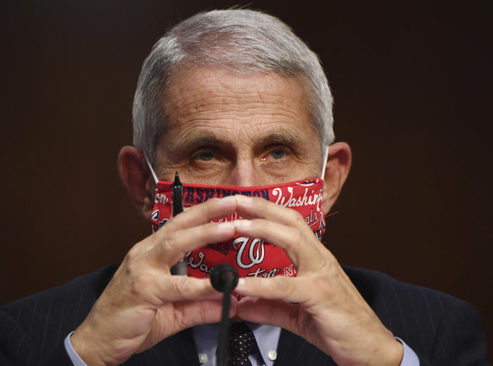 Dr. Anthony Fauci appears before the Senate Health, Education, Labor and Pensions Committee on Capitol Hill in Washington, D.C., Tuesday. )Kevin Dietsch/UPI)
