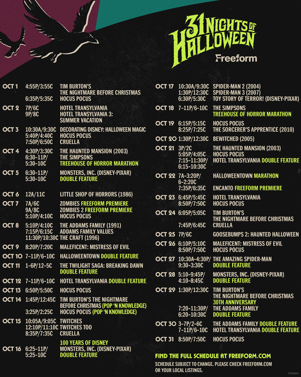 The '31 Nights of Halloween' 2023 Programming Guide.