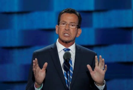 FILE PHOTO: Connecticut governor Dannel Malloy speaks at the Democratic National Convention in Philadelphia, Pennsylvania, U.S. July 25, 2016. REUTERS/Mike Segar