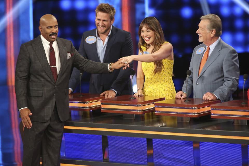 <p>As for the two players in the middle, it's all about quantity. Fleet <a href="https://www.cbc.ca/television/familyfeud/family-feud-canada-s-biggest-winners-share-their-secrets-1.5804189" rel="nofollow noopener" target="_blank" data-ylk="slk:explained;elm:context_link;itc:0;sec:content-canvas" class="link ">explained</a> the key to success here is having people who can think of <em>multiple</em> answers, no matter if they're top responses or not.</p>